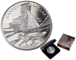 2003 $1 Silver Proof - 100th Anniversary Cobalt Silver Strike